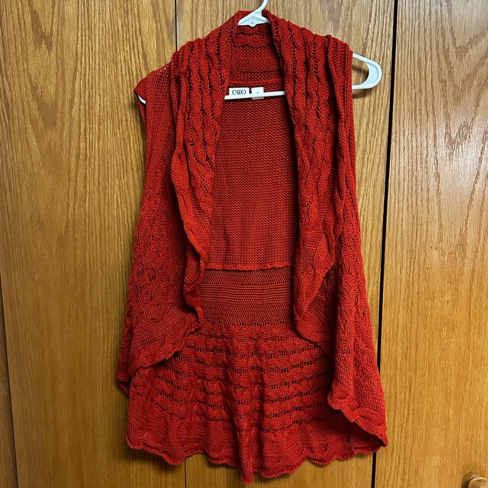 Women's Orange Sweater Vest